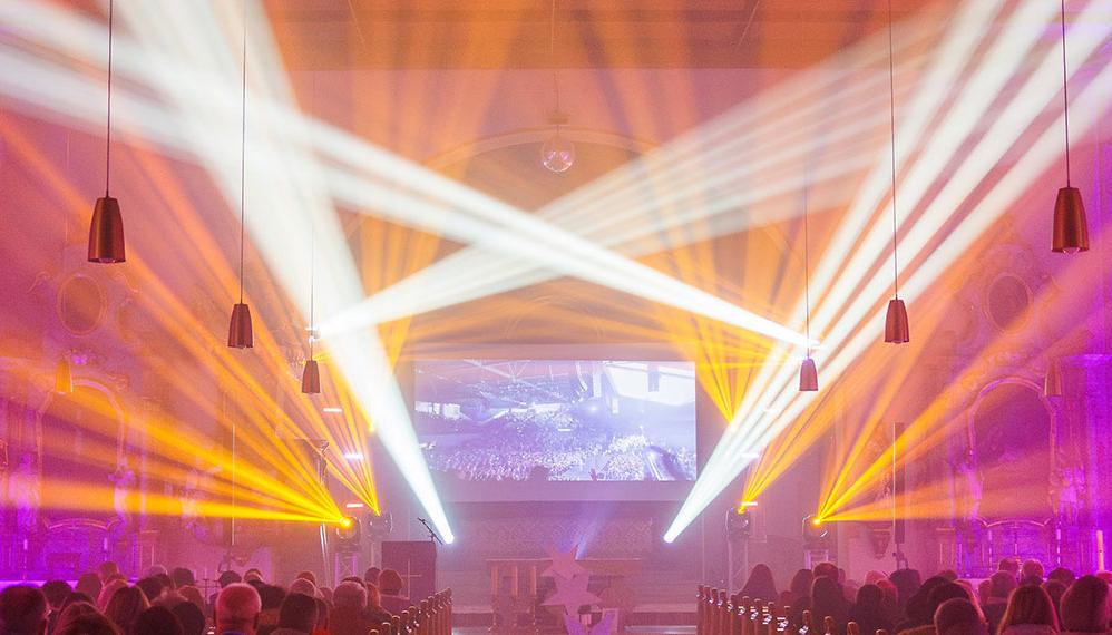 Lichtshow in der Teuschnitzer Pfarrkirche
